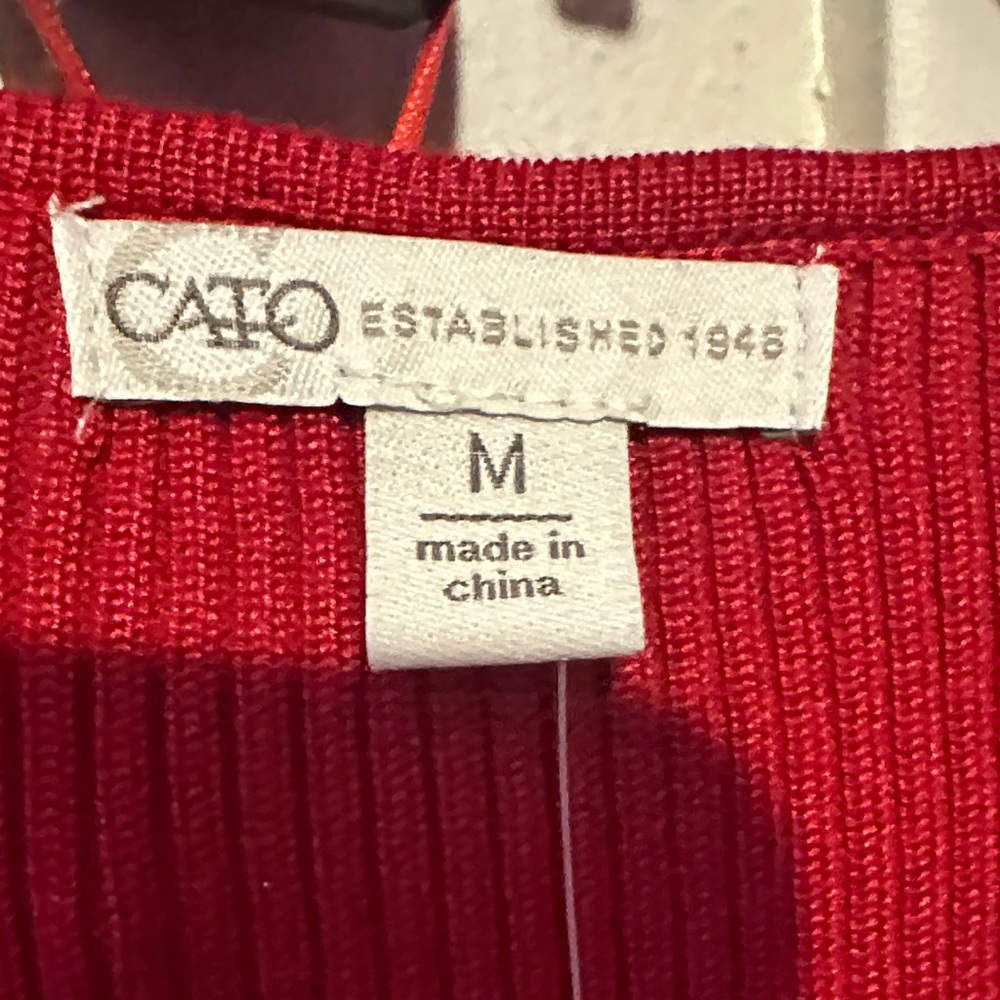 Cato Knit Red Dress Medium Length - Picture 2 of 2